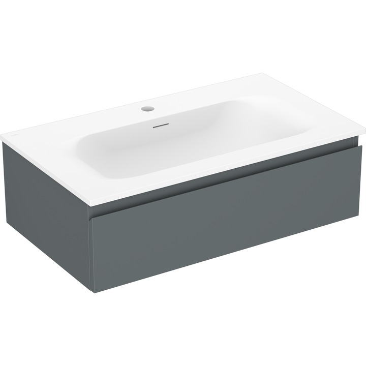Mexen Orio dulap baie 80 cm cu lavoar Vela, 1 sertar, grafit mat/alb mat - 91A10-08023-1-BF66-W23M01