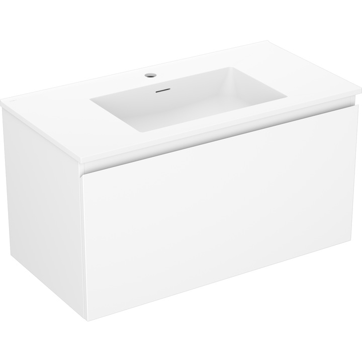 Mexen Orio Dulap de baie 90 cm cu lavoar Otis, 1 sertar, alb mat - 91A10-09047-1-BF01-W18M01