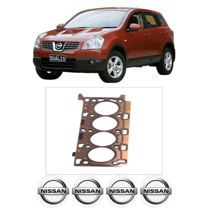 Garnitura chiuloasa NISSAN QASHQAI I (J10, NJ10) 2 din 2007-2013 KW 104 CP 141 CMC 1997, auto, Elring, 4x Stickere auto cu NISSAN