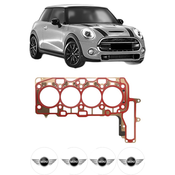 Garnitura chiuloasa MINI MINI (F56) Cooper SD din 2014 KW 120 CP 163 CMC 1995, auto, Elring, 4x Stickere auto cu MINI
