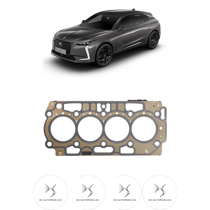 Garnitura chiuloasa DS DS 4 II (FR_, FB_, F3_, FP_) BlueHDi 130 (FBYHZT) din 2021 KW 96 CP 130 CMC 1499, auto, Elring, 4x Stickere auto cu DS