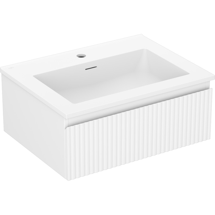 Masca lavoar Mexen Rivel 60x23,5x46,5cm cu lavoar Otis, 1 sertar, alb mat