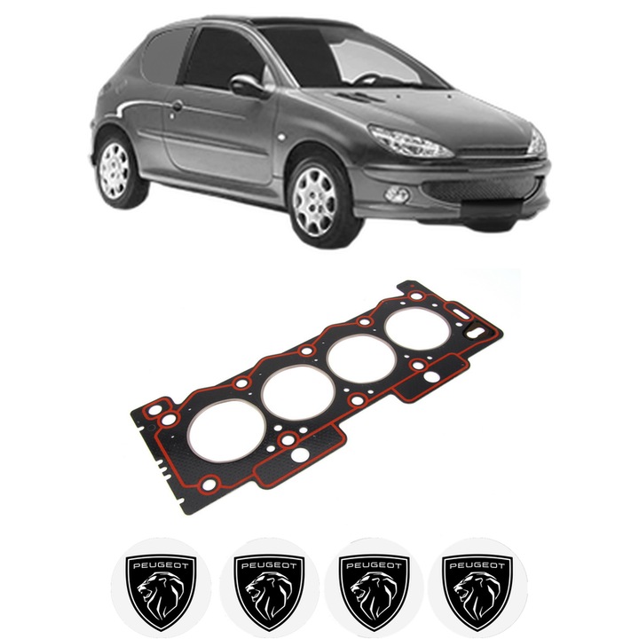 Garnitura chiuloasa PEUGEOT 206 Van 1.1 din 2002-2007 KW 44 CP 60 CMC 1124, auto, Elring, 4x Stickere auto cu PEUGEOT
