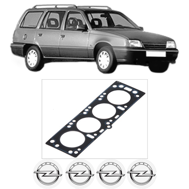 Garnitura chiuloasa OPEL KADETT E Estate (T85) 1.7 D (C15, C35, D15, D35) din 1989-1991 KW 42 CP 57 CMC 1699, auto, Elring, 4x Stickere auto cu OPEL