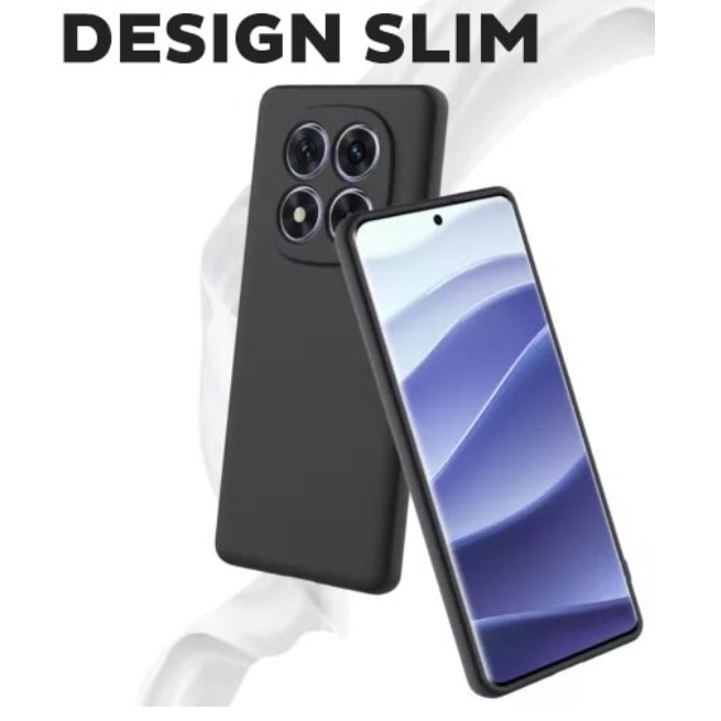Husa telefon compatibila cu Xiaomi Redmi Note 14 Pro Plus 5G, Anti-Soc, Protectie camera, Microfibra interior ( catifea ), Margini Ridicate pentru Protectia Ecranului, Negru