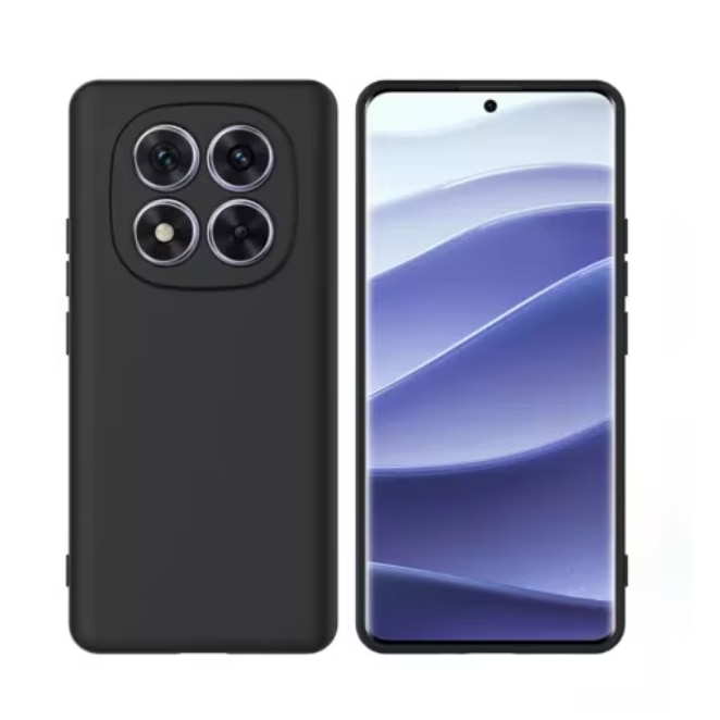 Husa telefon compatibila cu Xiaomi Redmi Note 14 Pro Plus 5G, Anti-Soc, Protectie camera, Microfibra interior ( catifea ), Margini Ridicate pentru Protectia Ecranului, Negru