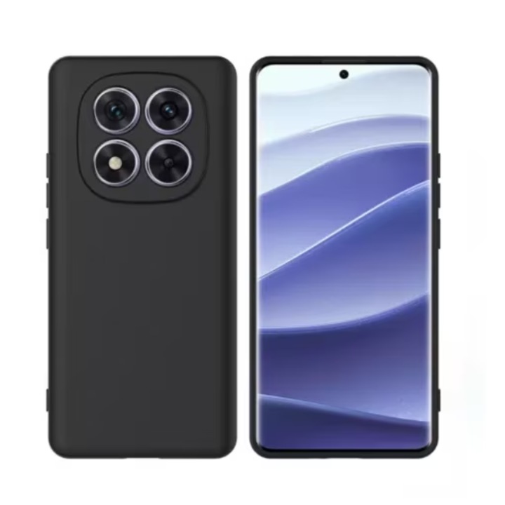 Telefontok, Xiaomi Redmi Note 14 Pro Plus 5G kompatibilis, Ütésálló, Kamera védelem, Belső mikroszálas ( bársony ), Megemelt élek a képernyő védelemért, Fekete