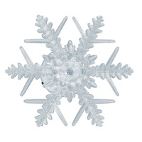 Decor Craciun pentru fereastra, fulg de nea, iluminat multicolor, Home