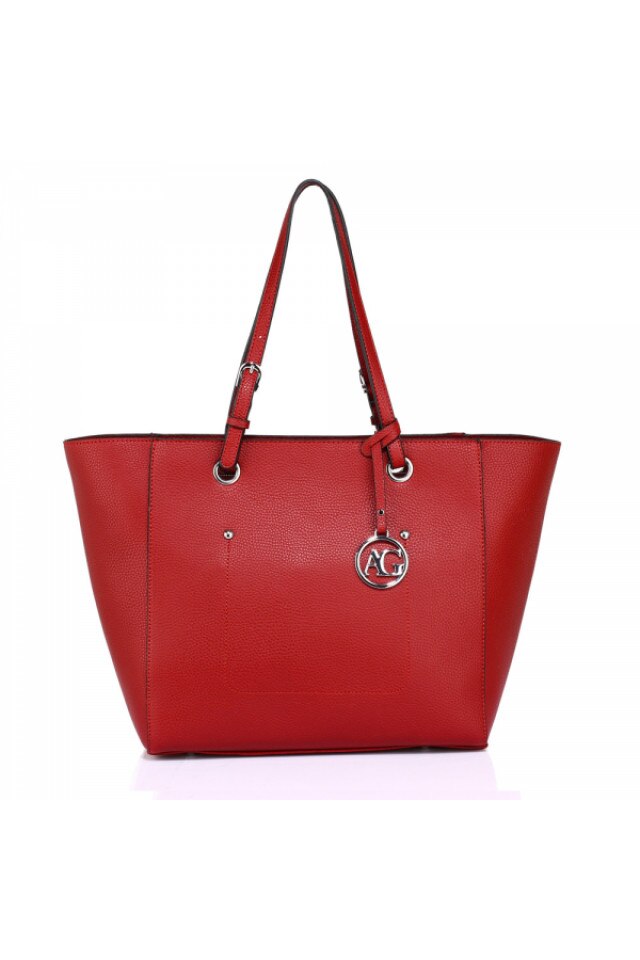 Geanta de umar rosie din piele ecologica Leesun, de dama, AG00532