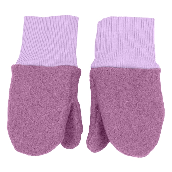 Manusi copii lana fiarta dublate cu bumbac, Mov