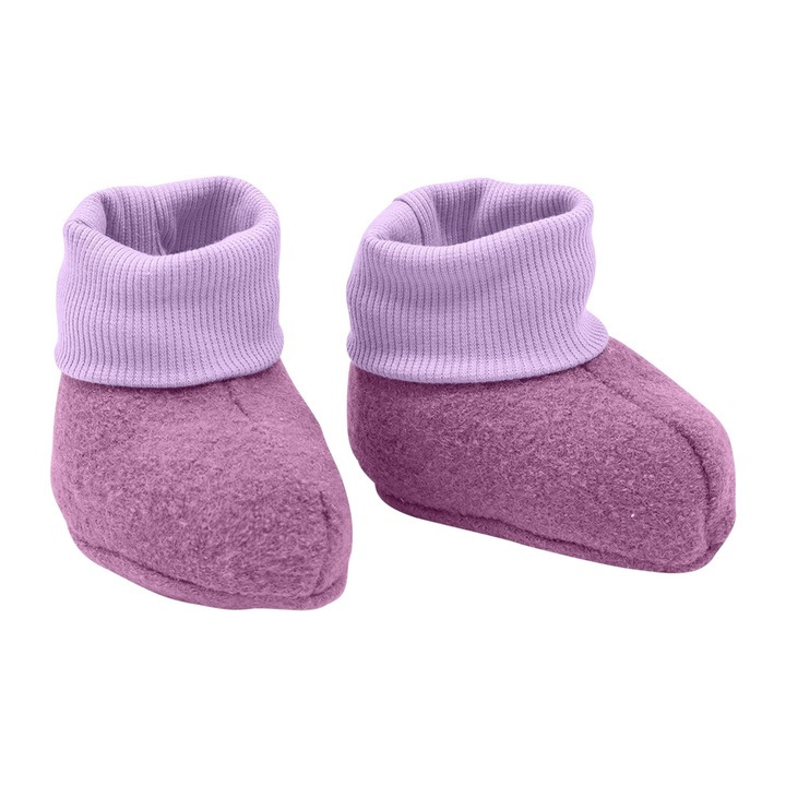 Детски ботуши Kidizi, 100% чиста вълна, Old Mint, Лилав