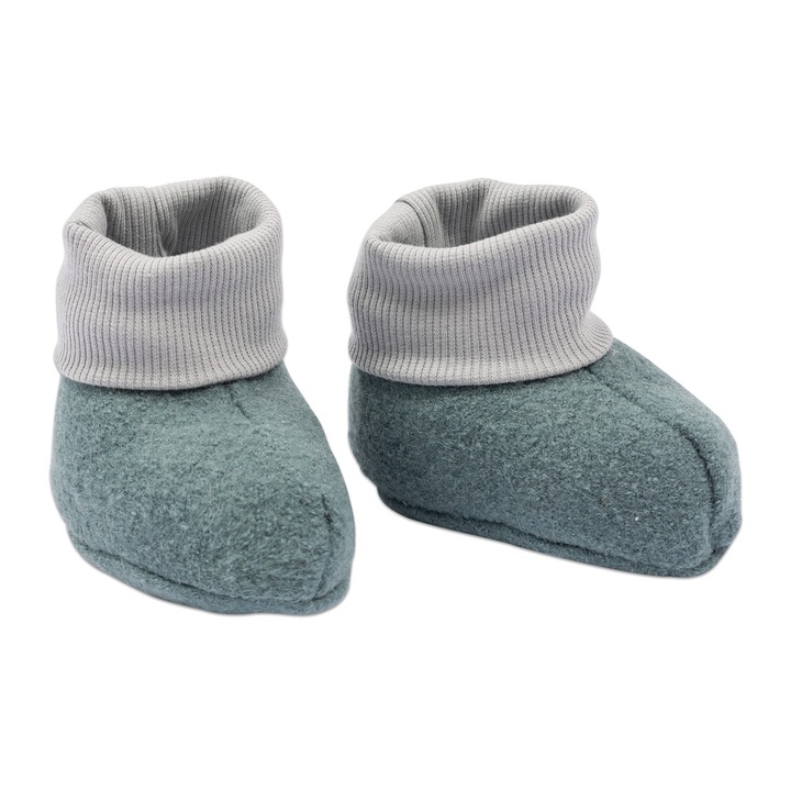 Детски ботуши Kidizi, 100% чиста вълна, Old Mint, Ментово зелено