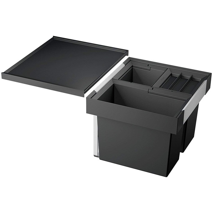 Кош за отпадъци Blanco Flexon II 50/3, система за базови шкафове 50 см, 1 х 19 л, 2 х 8 л, жълт