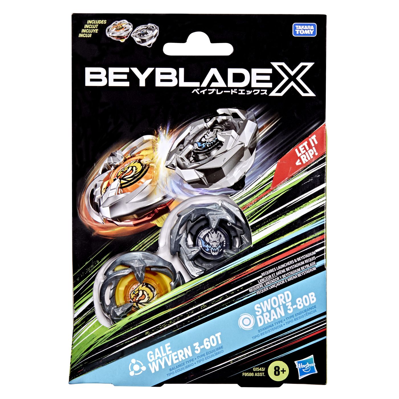 Set duo Beyblade X - Beat Tyranno 4-70Q si Knife Shinobi 4-80HN