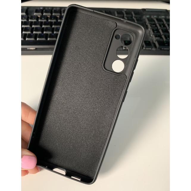 Husa telefon compatibila cu Samsung Galaxy S20 FE / S20 Lite, Anti-Soc, Protectie camera, Microfibra interior ( catifea ), Margini Ridicate pentru Protectia Ecranului, Negru