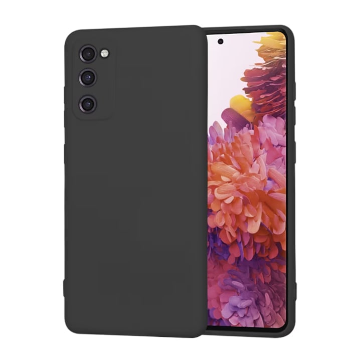 Telefon tok Samsung Galaxy S20 FE / S20 Lite készülékkel kompatibilis, Ütésálló, Kamera védelem, Belső mikroszálas (bársony), Megemelt élek a képernyő védelméért, Fekete