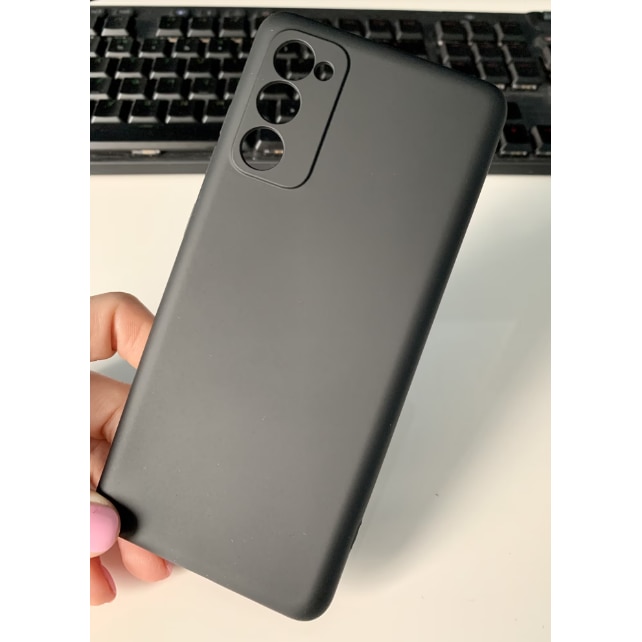 Husa telefon compatibila cu Samsung Galaxy S20 FE / S20 Lite, Anti-Soc, Protectie camera, Microfibra interior ( catifea ), Margini Ridicate pentru Protectia Ecranului, Negru