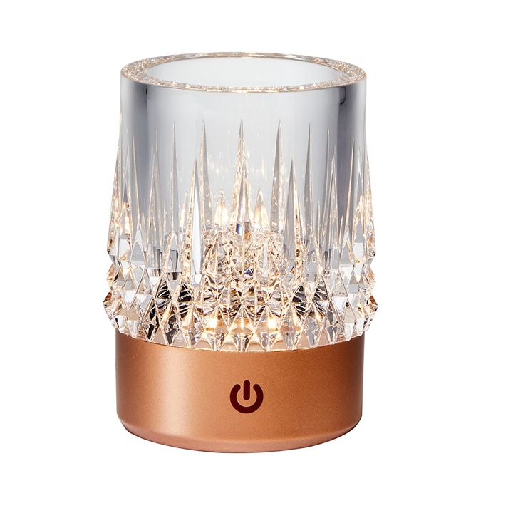 Veioza maro cupru din plastic 11 cm Crystal Zuma Line