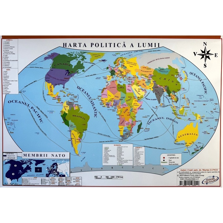 Harta De Perete: Harta Lumii. Pliata