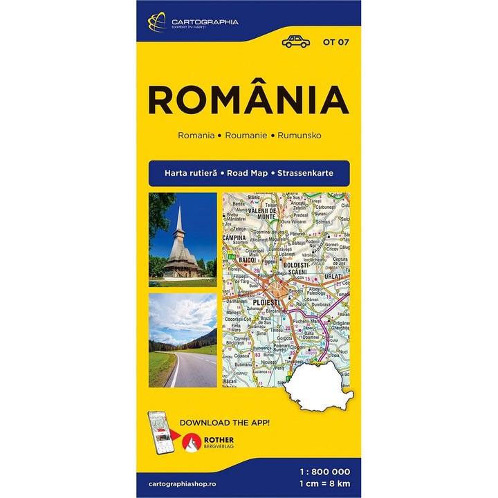 Romania. Harta Rutiera