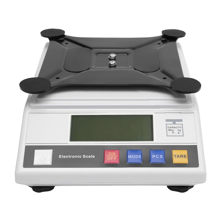 Cantar digital de bucatarie, capacitate 7, 5 kg, precizie 0, 1 g, alb, design dreptunghiular