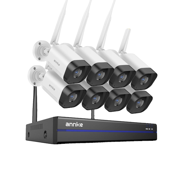 Sistem de camere de supraveghere, 8CH, 5MP, 1T, acces de la distanta, 8 camere bullet