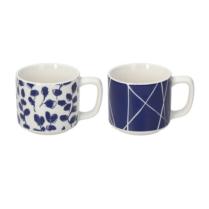 Ceasca pentru ceai Tognana Navy Bloom alb-albastru 100 ml