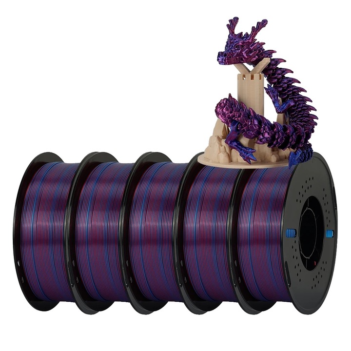 Filament 3D, Silk Red Blue, 1.75mm, 343m, 5kg