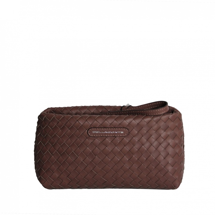 Kézzel szőtt természetes bőr borítéktáska, Dellaconte, Antique Red