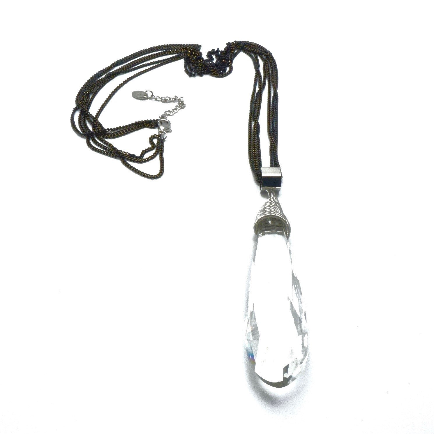 Colier Luxor Gioielli din metal comun cu pandant din sticla