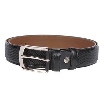 Curea neagra din piele naturala pentru barbati, cu perforatii, MAGAZINULDEGENTI Curea neagra din piele naturala pentru barbati, cu perforatii, MAGAZINULDEGENTI