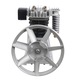 Cap pompa compresor aer 3CP, model 2065, transmisie cu curea pentru motor 2, 2 kW, cu filtru de aer si amortizor zgomot, argintiu