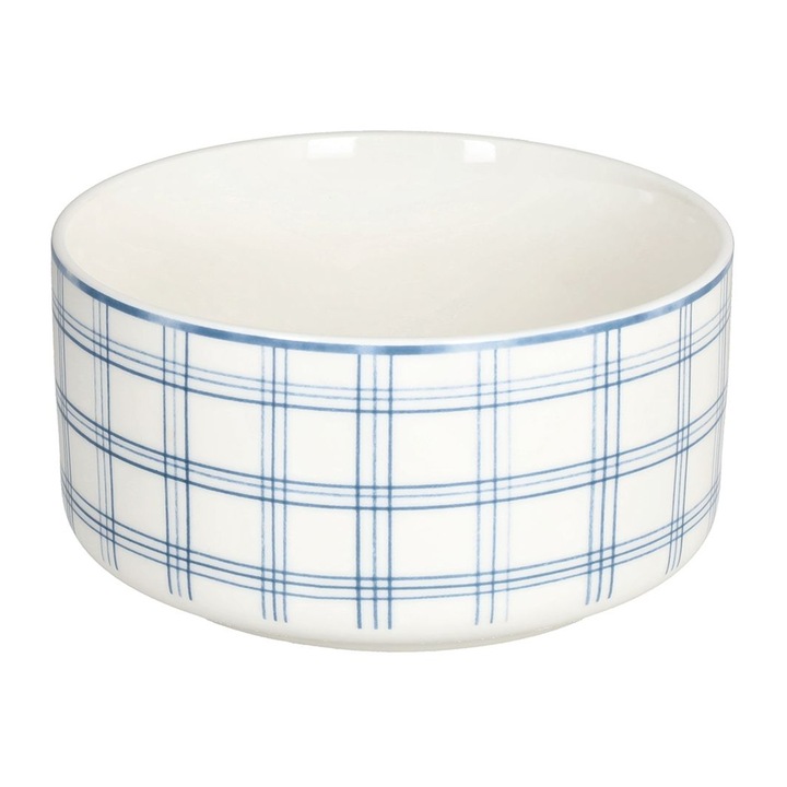 Bol portelan 13 cm, alb-albastru Tognana Ivy Collection