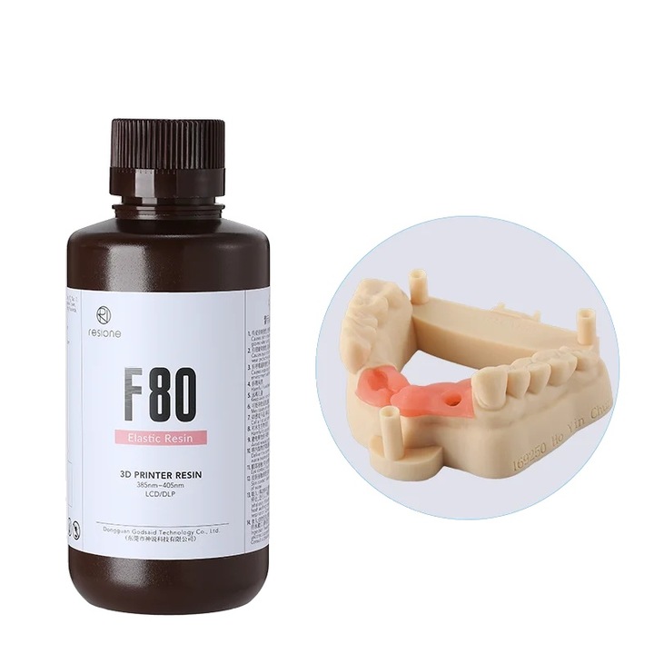 Fogászati gyanta, F80Gum, 0.5kg, deformációálló, kiváló felületi minőség