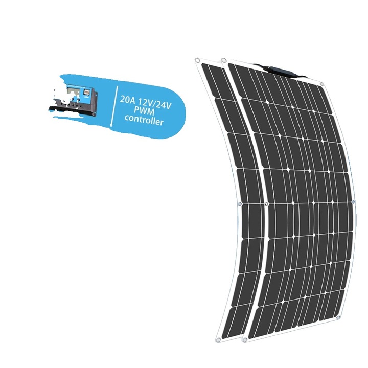 Panou solar, design flexibil, eficienta ridicata, sistem solar 200W, 970x530mm