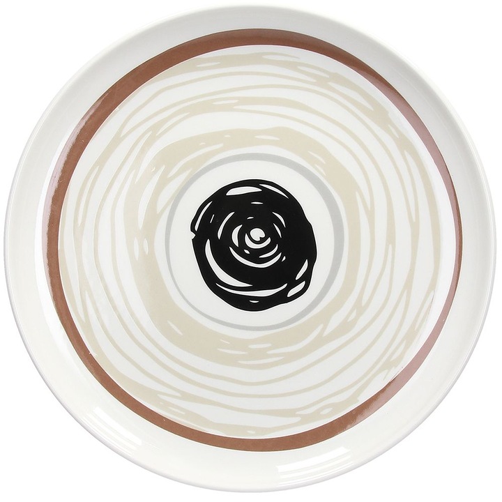 Farfurie Andrea Fontebasso Edge Vibes Terra, Portelan, 27 cm, Multicolor