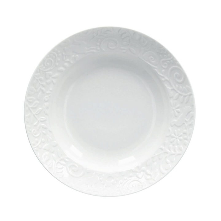 Farfurie pentru supa Andrea Fontebasso Etoile, Bone China, 22 cm, Alb