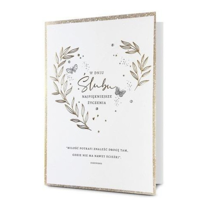 Felicitare de nunta, Pan Dragon, decorata, cu elemente 3D, set cu envelopa