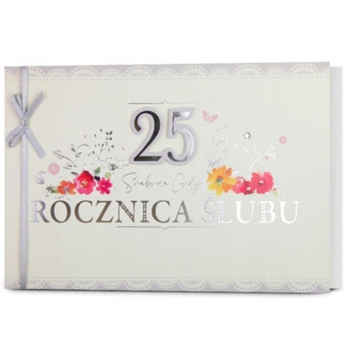 Felicitare B6 Pan Dragon, aniversare 25, decorata cu elemente 3D, cuvenita, set cu envelopa