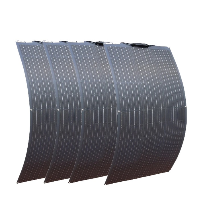 Set 4 panouri solare 100W, design flexibil, eficienta ridicata, 955x530x2.5mm, 2800g