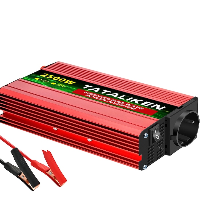 Inverter 12V la 220V AC, 2500W, 50Hz, monofazat