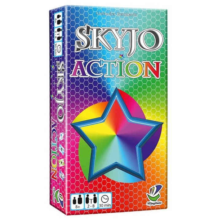 Настолни игри, SKYJO, комплект карти за семейни игри, многоцветни