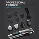 Aparat de tuns multifunctional, 6 capete, argintiu/negru, cu incarcare rapida USB, design ergonomic