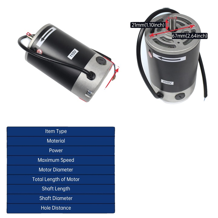 Motor mini strung 550W, 220V, compatibilitate versatila, performanta fiabila