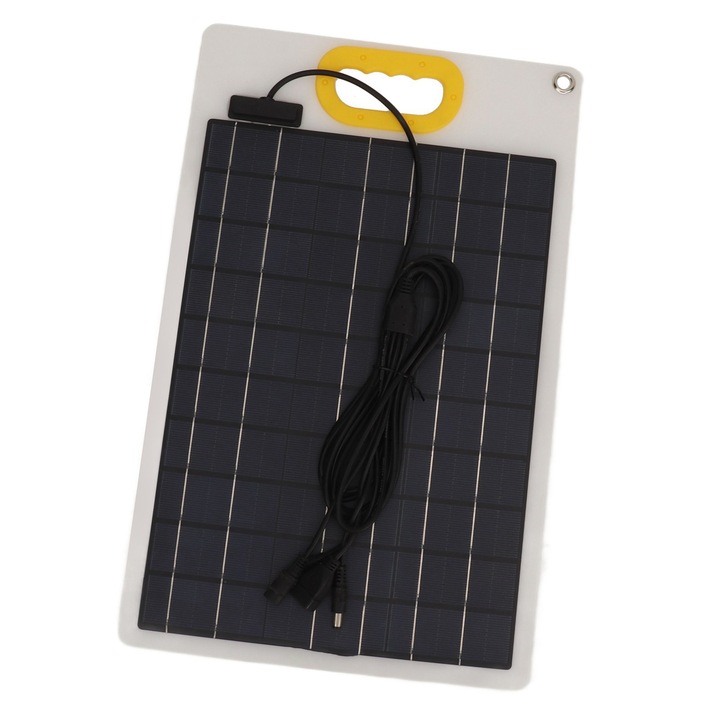 Panou solar portabil 100W, multifunctional, negru, 12Vx24Vx5A