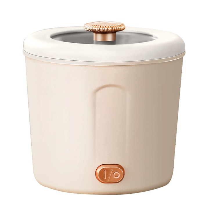 Oala electrica pentru gatit, Jormftte, din otel inoxidabil, design portabil, incalzire rapida, 9cm, 1500g