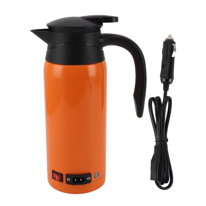 Fierbator auto Jormftte 800ml, inox, incalzire rapida, design cu eliberare a presiunii