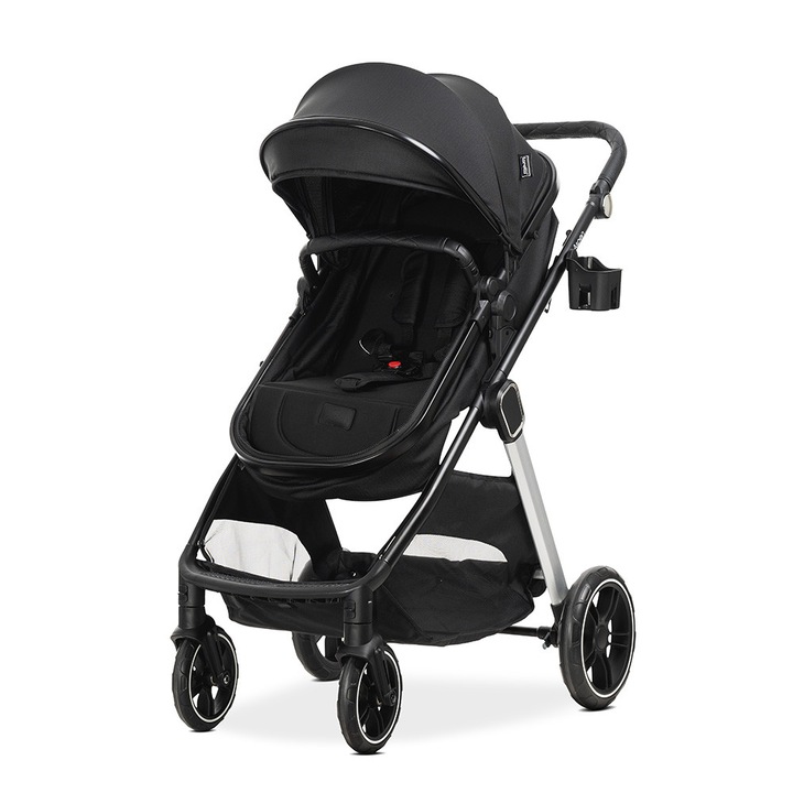 Детска Количка LORELLI ASPEN 2в1, до 22кг., с трансформиращ кош, Black