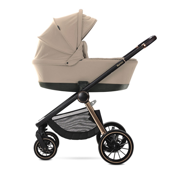 Детска Количка LORELLI BIANCA 3в1, до 22кг., с кош за новородено, Beige Warm