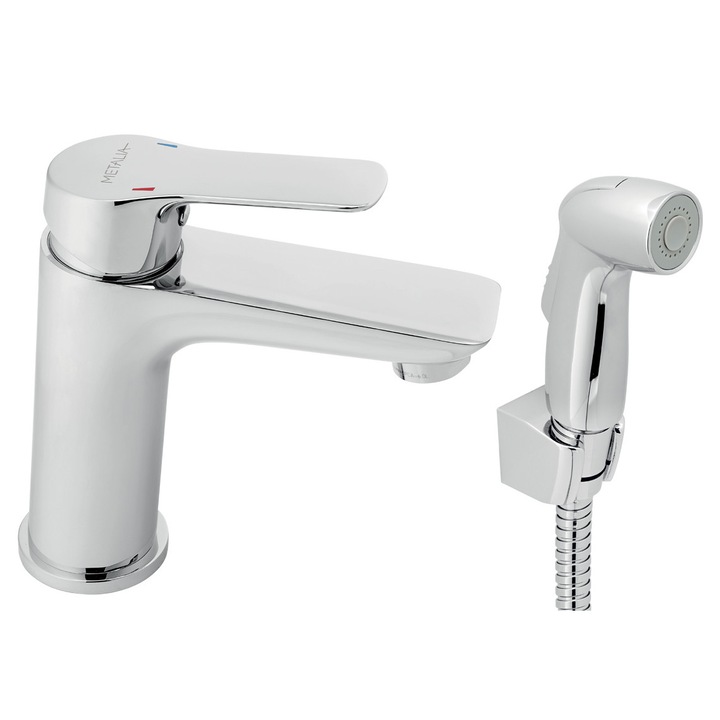 NOVASERVIS szaniter csaptelep, mosdóhoz és bidéhez, króm, zuhanytartóval, 150 cm, 7 év garancia